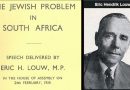 Video & Audio: 1930s: How Whites tried to stop Jews: Parliament speech: We don’t want European Jews in South Africa!